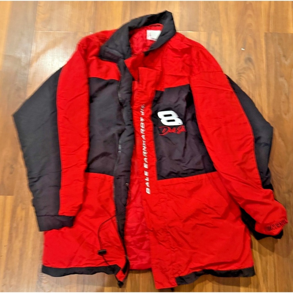 Dale Earnhardt Jr #8 NASCAR Winners Circle Jacket Red Black Racing Coat